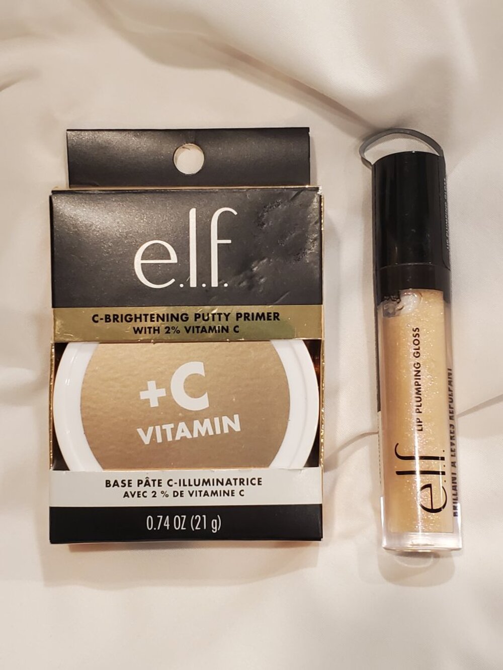 E.L.F. Lip Plumping Gloss & C- Brightening Putty Primer - Brand New